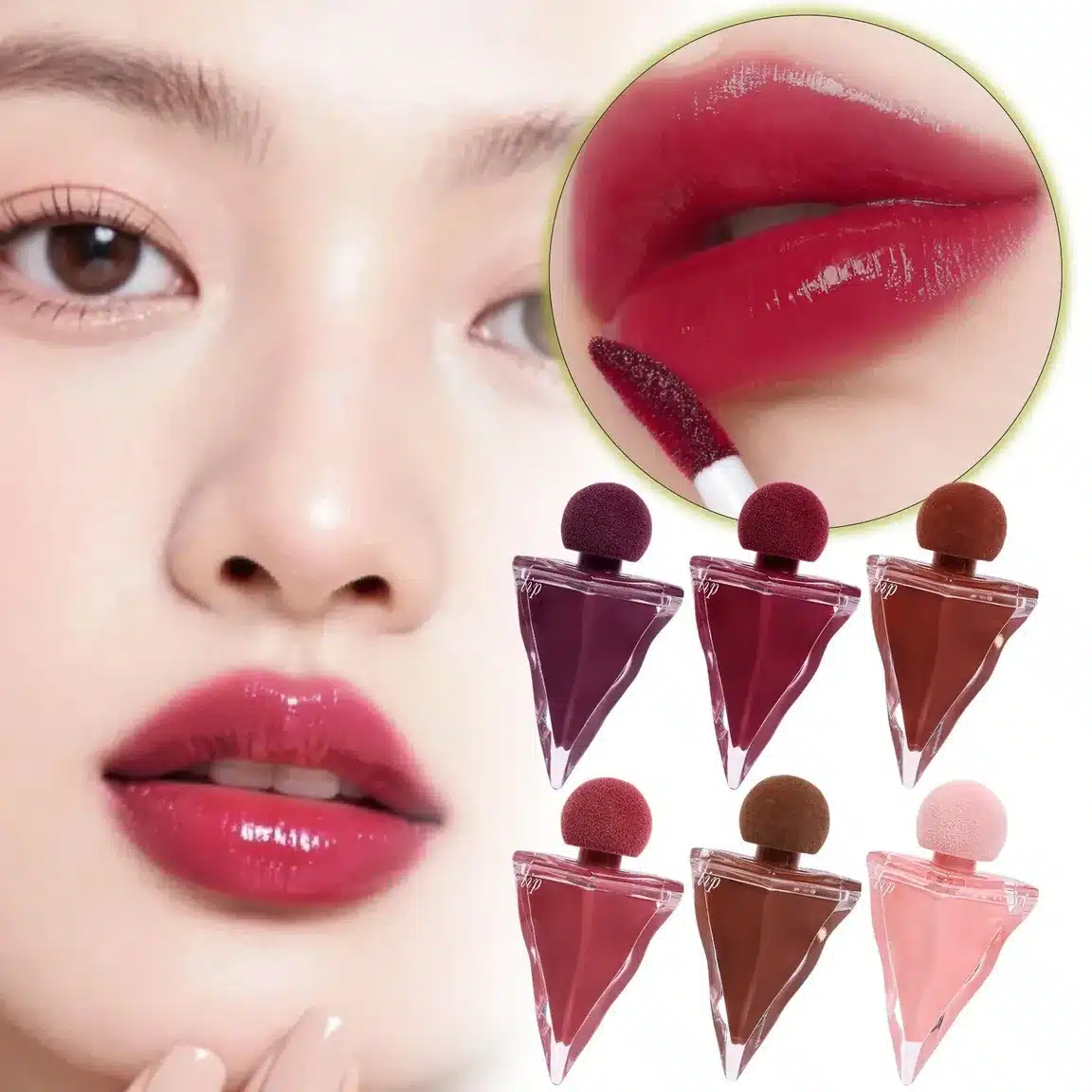 Velvet Finish Liquid Lip Tint with Soft Sponge
Applicator
